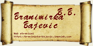 Branimirka Bajević vizit kartica